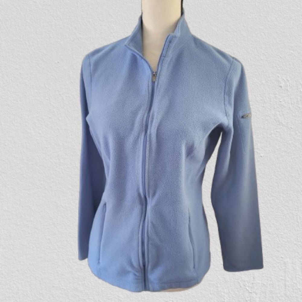 L.L.Bean light blue zip up sweatshirt, size M